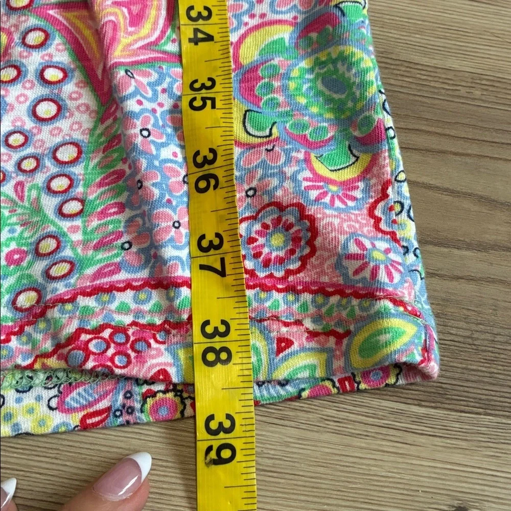 NFS Talbots Petites Paisley Shift dress Multicolor Short Sleeves Cotton Size MP